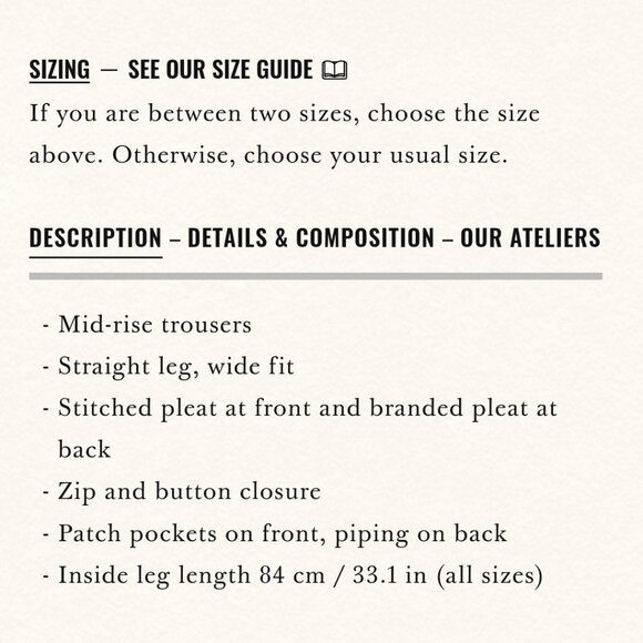 Sezane Dan Trousers - camel size 2/34 - Picture 8 of 9